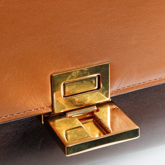 Celine Tri-Color Tan Trapeze Bag - Picture 12 of 14